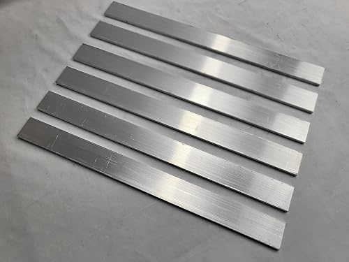 6061 Aluminum Flat Bar, 1/4' x 1-1/2' x 17' long, Solid Stock, Plate, 6 pack - Poueer