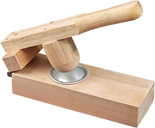 caralei Practical Wood Mochi Maker Convenient Kitchen Embosser Tool Practical Thick Wood Dough Press for Traditional Snacks Wood - Poueer