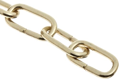 Campbell 0710317 Hobby and Craft Sash Chain, Brass Plated, #3 Trade, 0.043' Diameter, 5 lbs Load Capacity, 164 Feet Reel - Poueer
