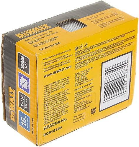 DEWALT DCS16150 2 Pack 1-1/2in. 16 Gauge Straight Finish Nail (25,000 per Box) - Poueer