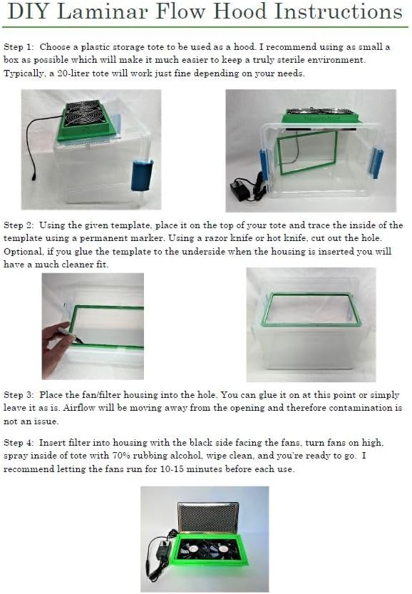 DIY Laminar Flow Hood - Tissue Culture More - Unique Design 1 of 1-3D Printed from Recycled Plastic - Green - Poueer