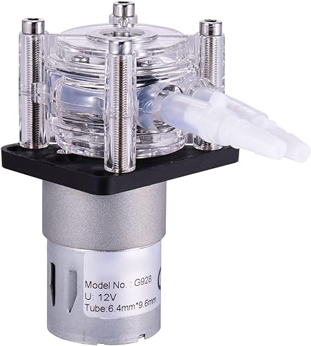 Peristaltic Pump 500ml per Min Metering Pump Vacuum Pump with Adjustable Flowing Direction Function for Lab Experiment (Black) - Poueer