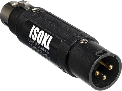 Whirlwind ISOXL Line-Level Isolation Transformer, 3-Pin XLR Male/Female Connectors - Poueer