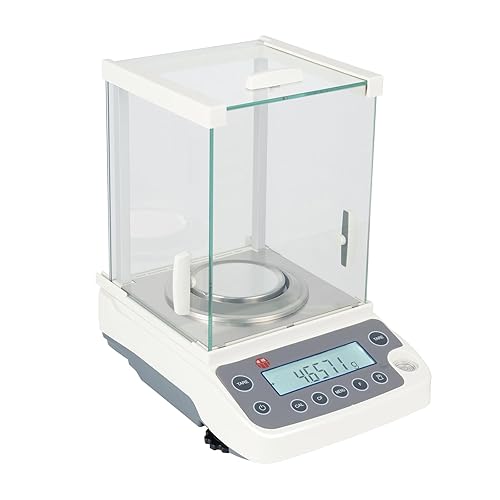 Lab Analytical Balance 120 x 0.0001g, Electronic Analytical Balance Lab Digital Precision Scale 0.001g Accuracy Precision Precision Balance Digital Scale Jewelry Scale - Poueer
