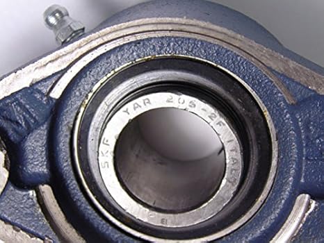 SKF FYTB 15 TF Ball Bearing Flange Unit, 2 Bolts, Setscrew Locking, Regreasable, Contact Seal, Cast Iron, Metric, 15mm Bore, 76.5mm Bolt Hole Spacing Width - Poueer
