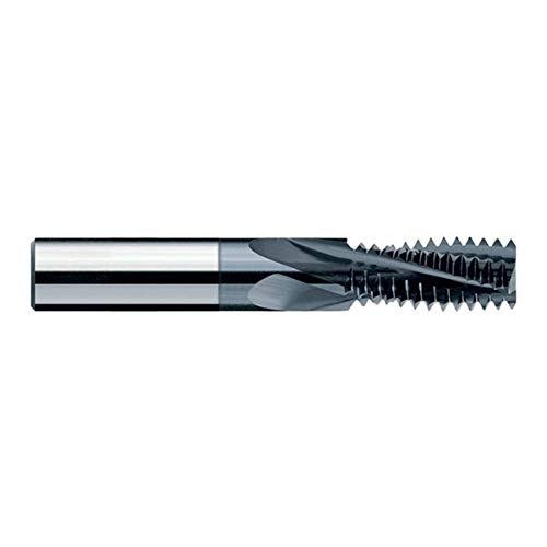 10-32 Carbide Thread Mill, AlTiN Coated UN Thread .1200 Cutting Diameter, 3 Flute .3120 Thread Length - RM20109 - Poueer