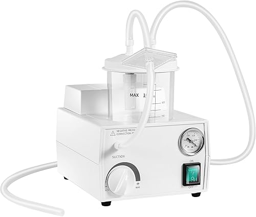1000ML Electric Suction Machine, Portable Veterinary Suction Machine for Home Use 110V (B) - Poueer