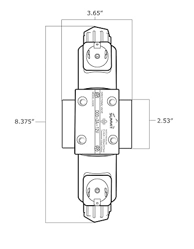 Electric Hydraulic Double Acting Directional Control Valve, 1 Spool, 15 GPM (A Spool, Controls Double Acting Cylinders, 12 Volt) - Poueer