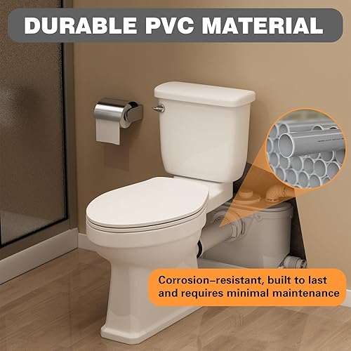 Extension Pipe,14 Inch Hard Extension Pipe Extensions Pipeline Between Toilet and Macerating Pump,Helps Prevent Leakage - Poueer
