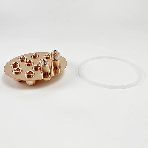 Bubble Plate Set, 6' Copper Bubble Plate Set with Overflow Cap for 6' (154mm) Flange OD167mm Distillation Column, Reflux Column - Poueer