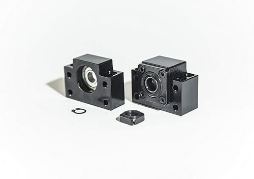 TEN-HIGH Ball Screw CNC Parts SFU2005 NSC, 1pcs Ball Screw + 1pcs Nut + 1pcs BK/BF15 End Support Units + 1pcs Coupler + End Machining, Diameter 20mm Lead 5mm Length 600mm - Poueer