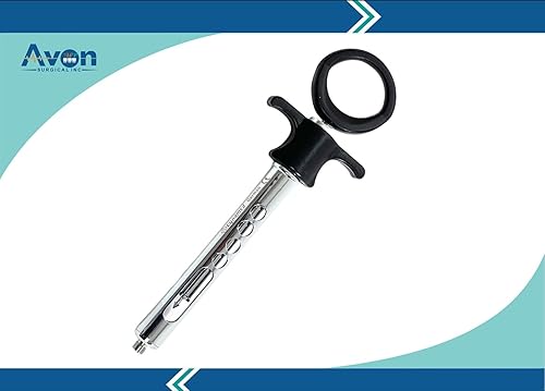 Set of 4 - Dental Anesthetic Syringe 1.8mL Self-Aspirating with Arrow Rod Plunger and Plastic Handle Ring | Premium Lightweight German Stainless Steel Dental Instruments - Poueer