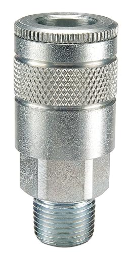 Quick Couplings 14C Parker 14C Valve Pneumatic Tru-Flate Quick Coupler 1/4 NPT Male STL - Poueer