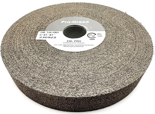EXL PRO Convolute Deburring Polishing Wheel - 6' x 1' x 1' 10S Fine Silicon Carbide - Professional Grade - Metal Deburring, Finishing and Polishing Wheel - (1 Pack) - Poueer