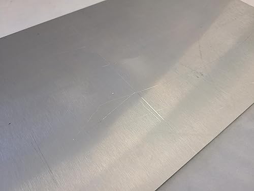 6061 Aluminum Plate, 3/8'' x 12'' x 24'' Long, Solid Stock, Machining, T651, Silver - Poueer