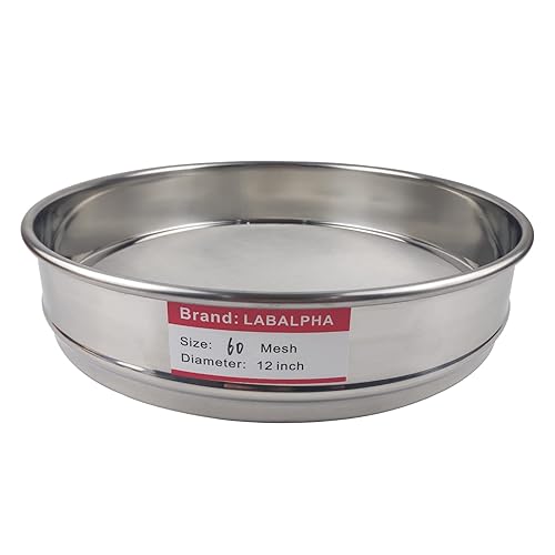 LABALPHA 300 Mesh Lab Sieves, #300 Mesh Test Sieve, 8'' Diameter, 304 Stainless Steel Wire Cloth (0.054mm) - Poueer