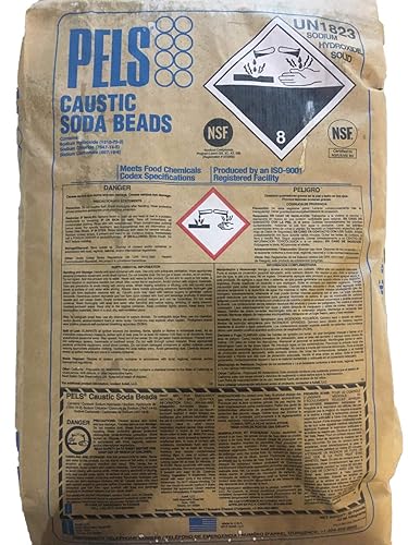 Sodium Hydroxide - Caustic Soda - Lye - Food Grade - 1 lb - 50 lb Options (25 lb) - Poueer