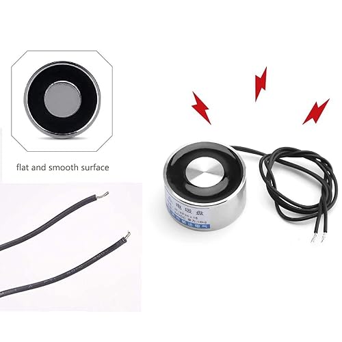 Heyiarbeit 12V DC 1500N Electric Lifting Magnet Electromagnet Solenoid Lift Holding 80mmx38mm - Poueer