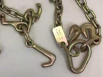 5/16' x 36' V-Chain Bridle with RT and Mini-J Cluster and Grab Hooks 4700 lbs WLL (1) - Poueer