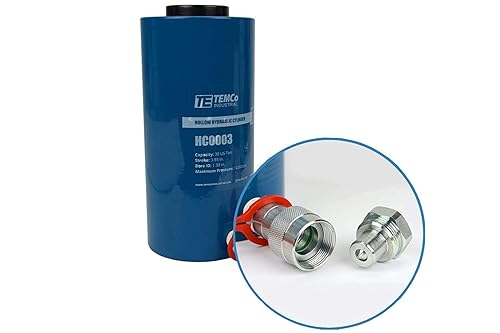 TEMCo HC0003 - Hollow Hydraulic Cylinder Ram 30 TON 4 Inch Stroke (Optional Tonnages Availiable) - Poueer