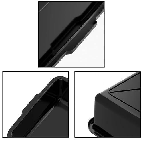 32 L Large Commercial Bus Box, 4-Pack Plastic Utility Bus Tub, Black - Poueer