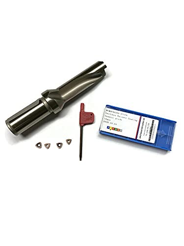 U Drill, 15/16'x3'x6', 1' Shank, Indexable, with Extra 4 WCMX04 Inserts, #UD-1516 - Poueer