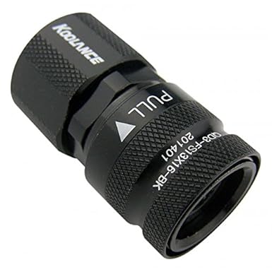 QD3 Male and Female Quick Disconnect Set No-Spill Coupling, Compression for 13mm x 16mm, Black - Poueer