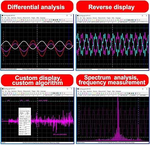 Virtual Oscilloscope 0Hz To 50kHz Range Maximum 150kHz Sampling Rate 5 Channel USB PC Virtual Oscilloscope - Poueer
