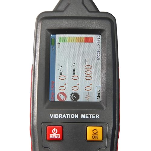 Digital Vibration Meter Vibrometer Handheld Vibration Analysis Equipment Acceleration Velocity Displacement Measurement for Moving Machinery - Poueer