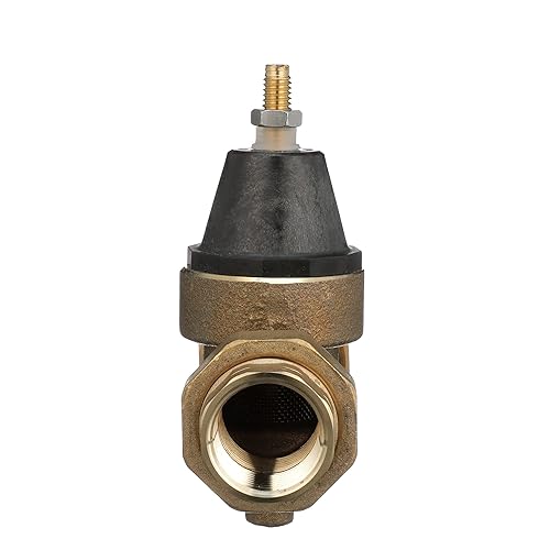 Watts LFN45B Series 3/4' Lead-Free Cast Copper Silicon Alloy Water Pressure Reducing Valve, Double Union Solder Inlet and Outlet, Elastomer Disc, Adjustable Pressure 25 to 75 psi, Maximum 400 psi - Poueer