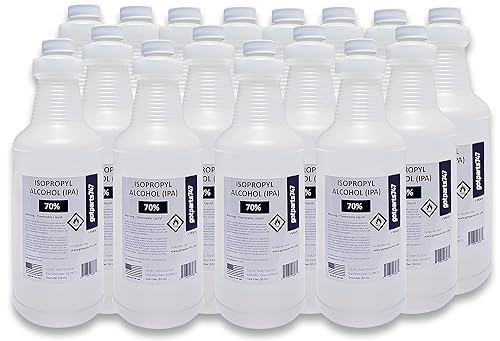 Isopropyl Alcohol 70% - 16 x 1000 ml (More Than 4 Gallons) USP Grade IPA 70 Percent - Made in The USA - Poueer
