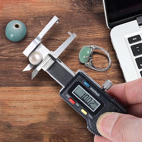 Electronic Digital Caliper, 1.5V Stainless Steel Micro Electronic Digital Display Triple Use Ruler Thickness Measuring Caliper Gauge, 0~25mm Measuring Range, 0.03mm Accuracy - Poueer