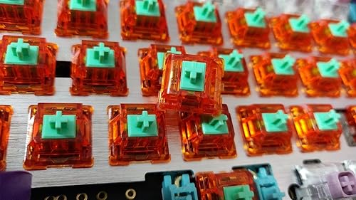 C³ EQUALZ X TKC Tangerine 62 (Light Green) Linear Switches for Mechanical Keyboards (90) - Poueer