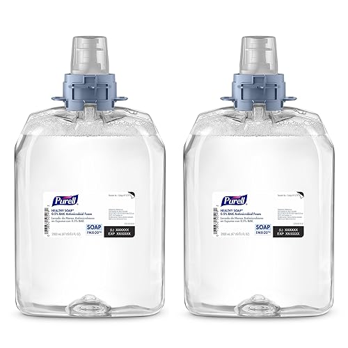 PURELL HEALTHY SOAP Fresh Scent Foam, 2000 mL Foam Hand Soap Refill for PURELL FMX-20 Manual Soap Dispenser (Pack of 2) – 5215-02 - Manufactured by GOJO, Inc. - Poueer
