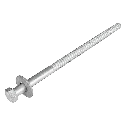 1/2 x 6 (25 Pack) Lag Screw Kit, 25 Screws and 25 washers, Hot Dip Galvanized, Meets ASME B18.2.1 Industrial/Commercial Grade by Makers Bolt - Poueer