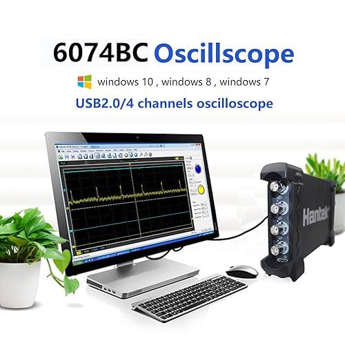 Hantek 6074BC 4-CH Oscilloscope 70Mhz 1GSa 23-pc Set - Poueer