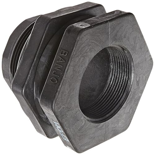 Banjo Corp TF300 Polypropylene Bulkhead Tank Fitting, 3 NPT Female - Poueer