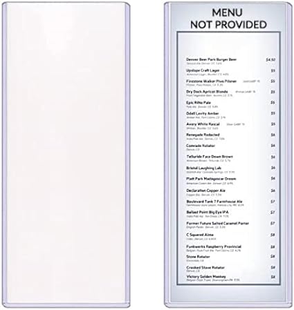 StoreSMART - Heavy Duty Flex - Menu Vinyl Plastic Toploaders - 4 ¼' x 11'- 50 Pack - Made in USA - PE3061S-16G-50 - Poueer