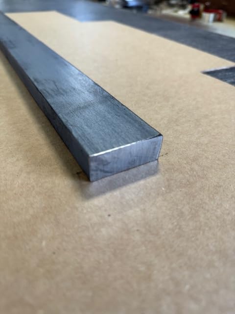 1'' x 2'' Steel Flat Bar x 30'' Length, A36 Hot Rolled Steel, Gray - Poueer