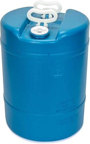 15 Gallon Emergency Water Storage Barrel - Preparedness Supply - Water Tank Drum Container - Portable, Reusable, BPA Free, Food Grade Plastic (2 Tank) - Poueer