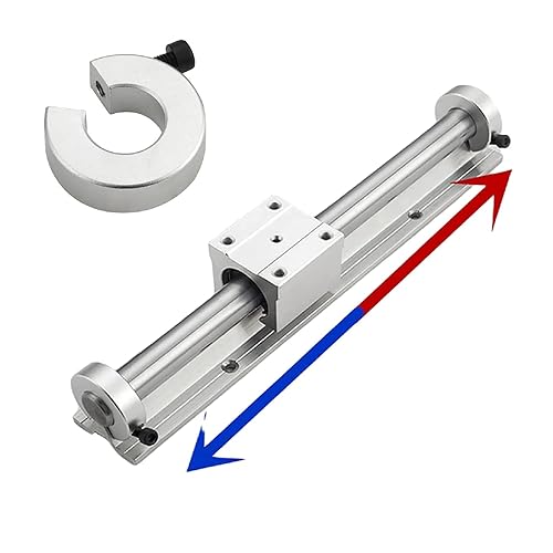 Linear Rail Guide SBR12-47.24 inch / 1200mm 1Pcs Linear Rail + 2Pcs 12mm SBR12UU Bearing Blocks, 12mm Linear Motion Slide Guide Rail with Ball Bearings Sliding Block as Heavy Duty CNC Kit - Poueer