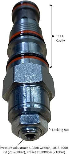 Hydraulic Counterbalance Load Holding Valve Cartridge, 15 GPM, 4060 psi, 3:1 ratio T-11A cavity - Poueer