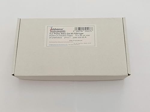 TLC Plates Plastic Backed Silica Gel 60 F254 10cm x 20cm 24/Box - Poueer