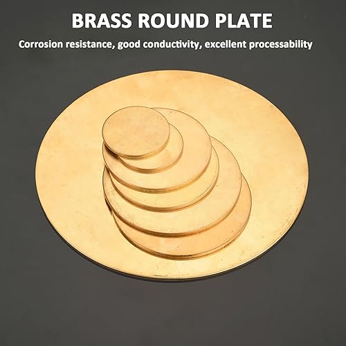 COYOUCO 2 Pcs Brass Round Plates Thickness 0.5mm Diameter from 15mm-300mm Brass Disc Suitable for Crafts, Models, and Repairs,300mm - Poueer