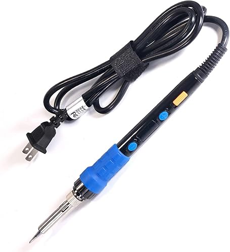 YIHUA 928D-III Soldering Iron,110W High Power, Fully Digital Display °F /°C- Temperature Control Soldering Tool, Accurate 194~896°F, with ON/OFF Switch, Iron Tip, Brass Wool, Automatic Sleep Mode - Poueer