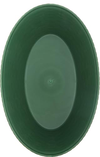 Carlisle FoodService Products 650409 WeaveWear Oval Serving Basket, 9' x 6', Green (Pack of 12) - Poueer