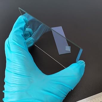 ITO (Indium tin Oxide)Coated Conductive Glass Slides 50×50mm Resistance 7 ohm/sq (8 Pcs) - Poueer
