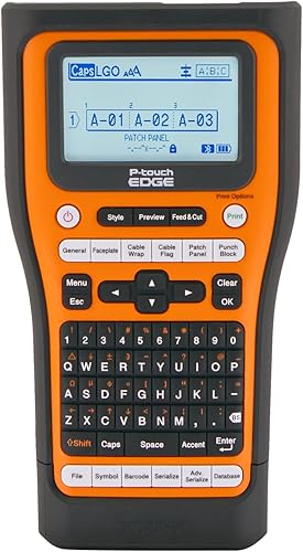 Brother PT-E560BTVP P-Touch Edge Handheld Industrial Label Printer with Bluetooth and Dual auto-Cutter (up to 24mm Labels) - Poueer