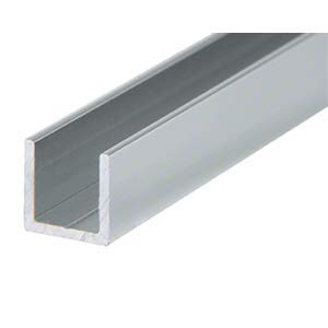 4 FT - 1' Aluminum Channel 1/16' Walls x 5/8' High 6063 Alloy T-6 Temper Clear Anodized - Poueer