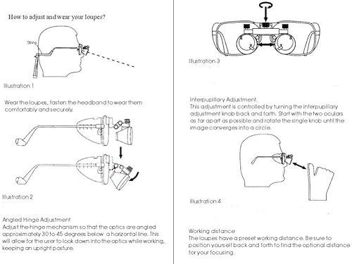 Bestlife 3.5x420mm Dental Medical Binocular Loupes with Head Light Lamp (Silver) - Poueer